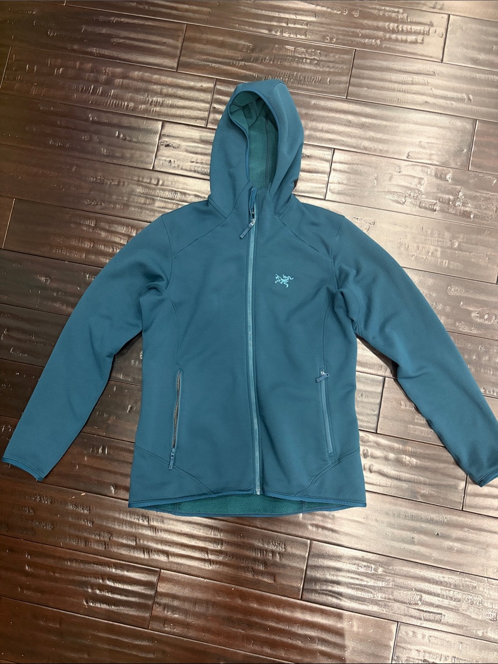 Arc'teryx Women's Teal Blue Hooded Softshell Jacket